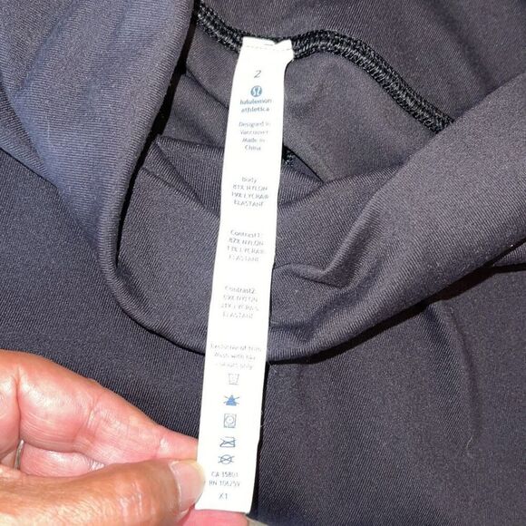 Lululemon Wonder Under Stirrup High Rise Full Length Ruched Leggings Black‎ Size - Picture 9 of 9